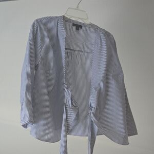 J. Crew Navy and White Striped Top